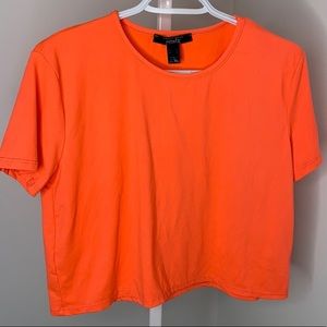Urban Planet Neon Orange Cropped T-Shirt